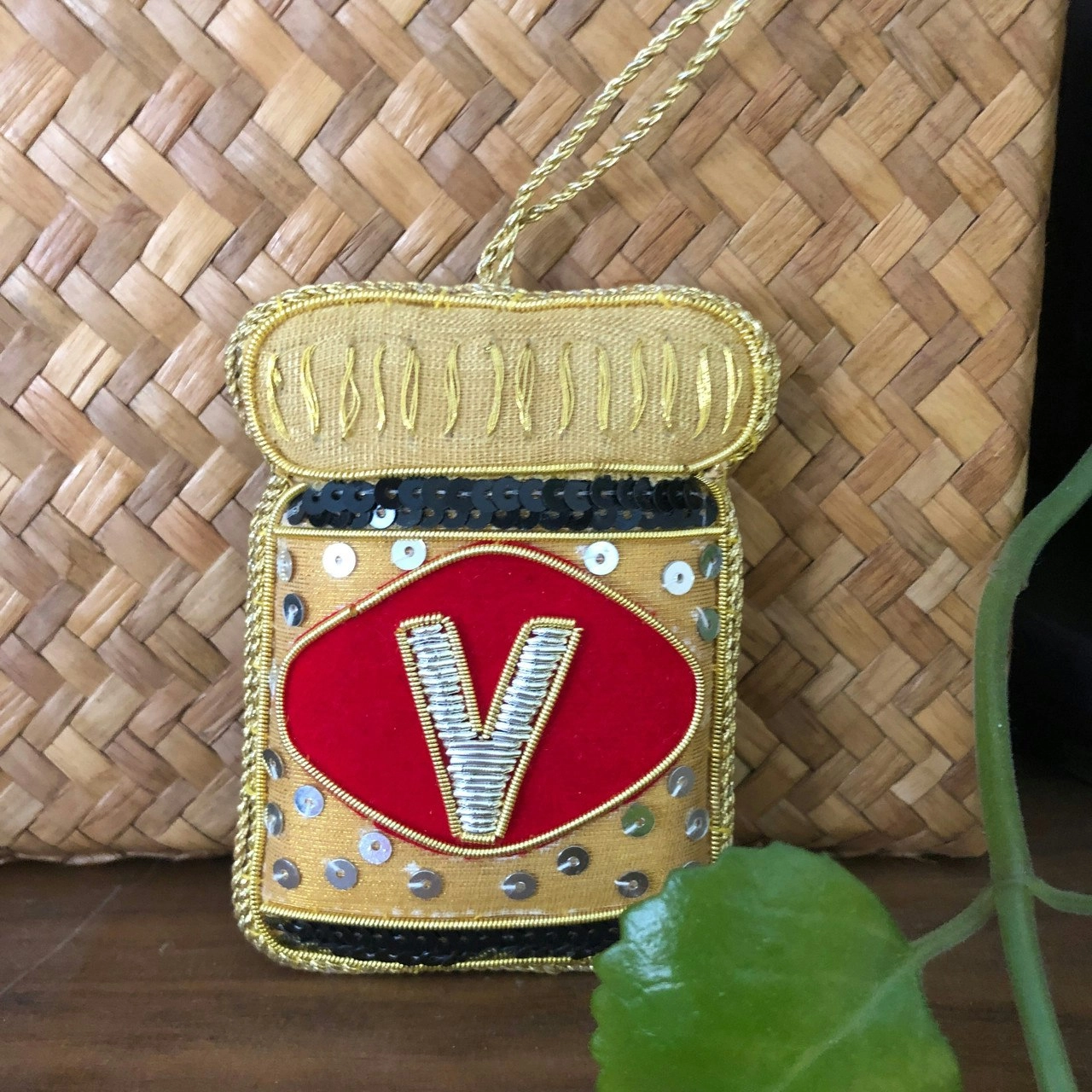 Belle Vegemite Sequin Hanging Decoration