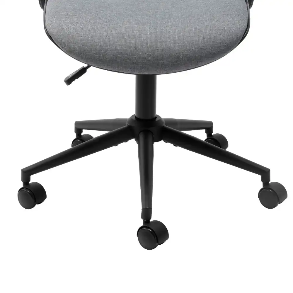 Design Square Wyatt Linen Fabric Office Computer Task Desk Chair Height Adjustable Grey