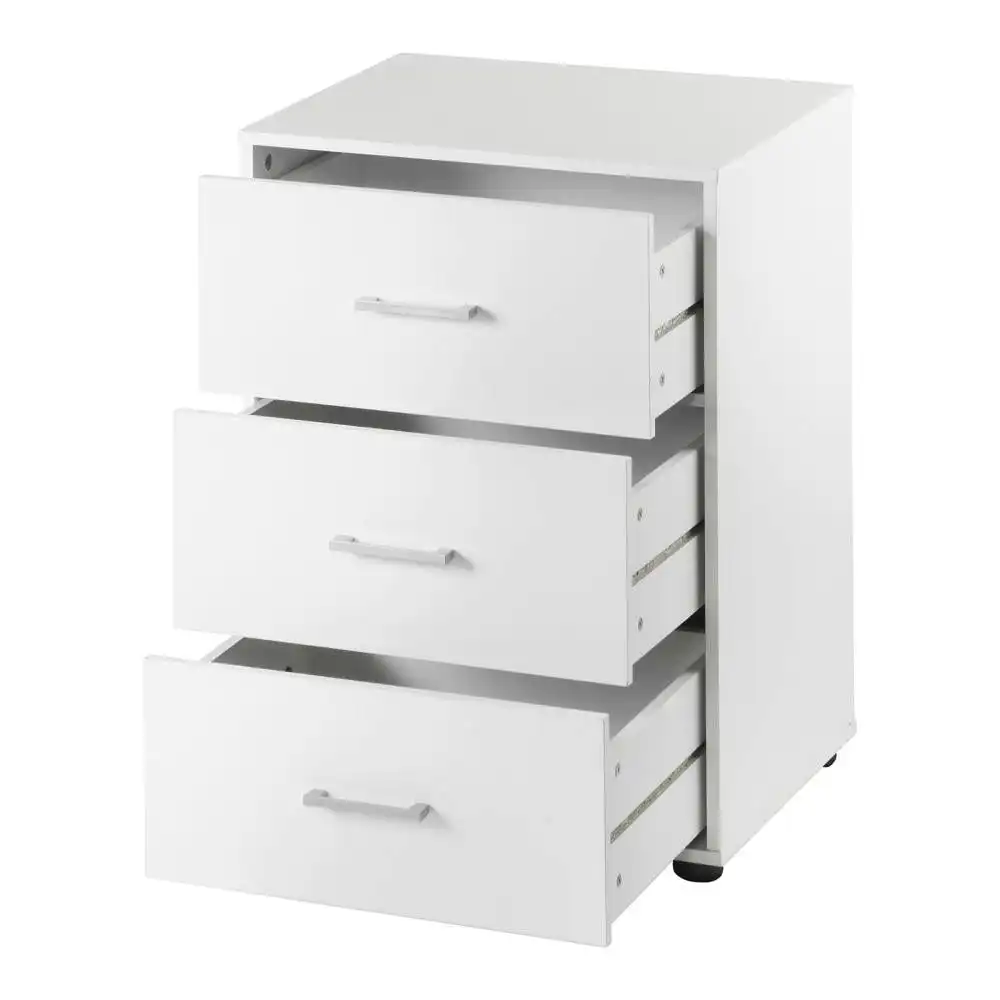 Lovisa 3-Drawer Cabinet Pedestal Office Storage Cabinet - White