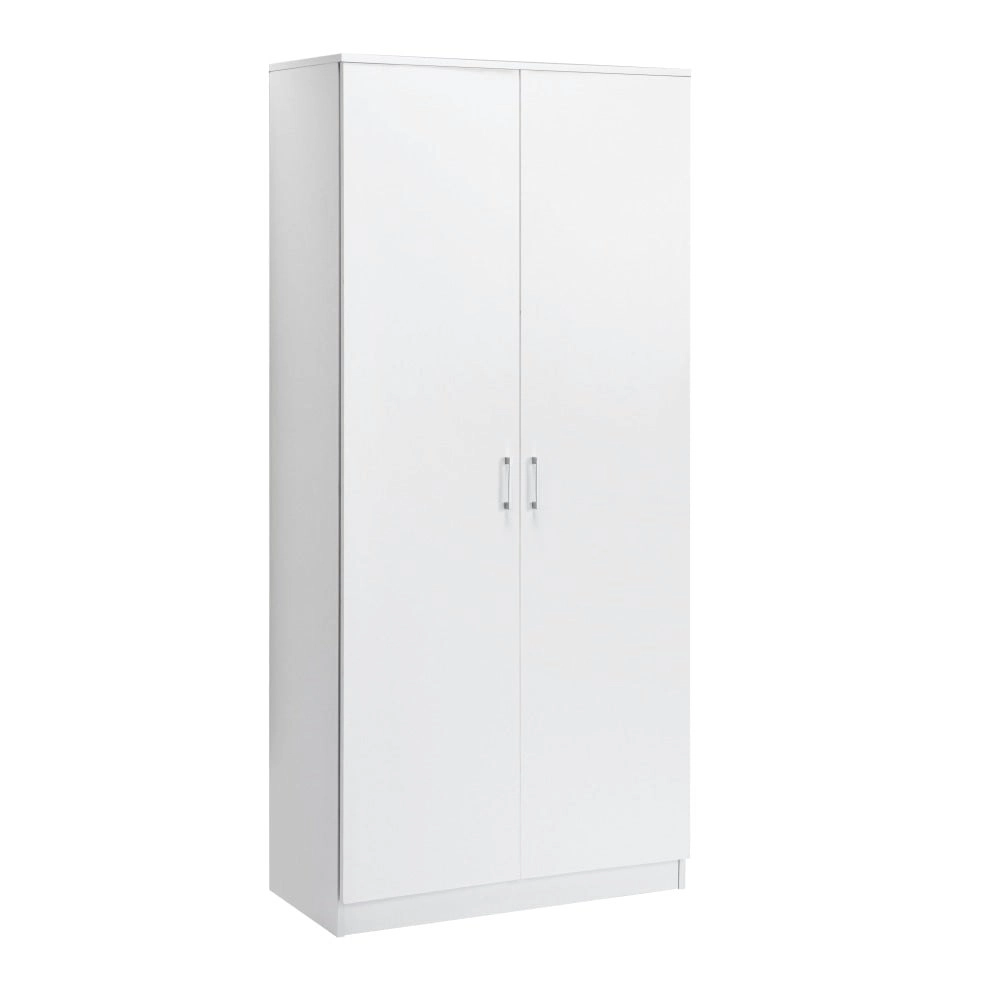 Design Square Monica 5-Tier Multi-Purpose Cupboard Tall Storage Cabinet 2-Doors White