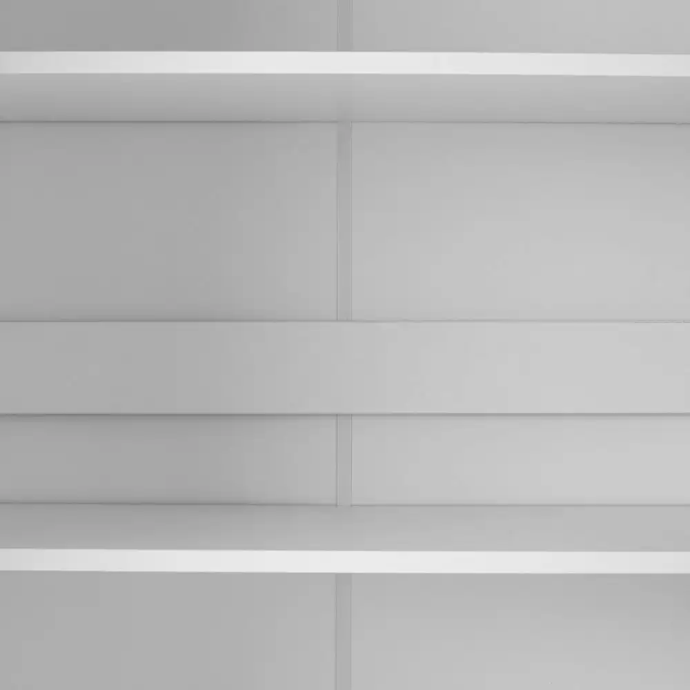 Monica 5-Tier Multi-Purpose Cupboard Tall Storage Cabinet 2-Doors White