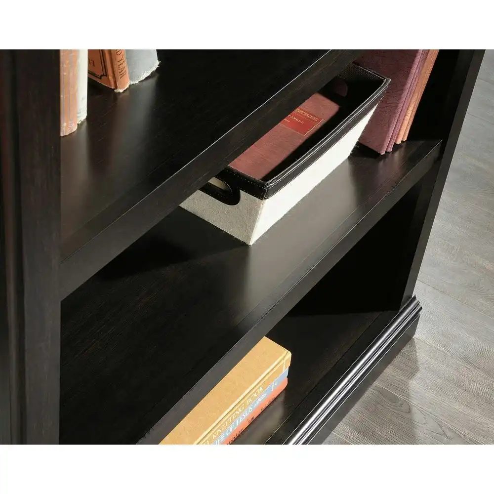 Emalie Modern Classic Wooden 3-Tier Bookcase Display Bookshelves Estate Black
