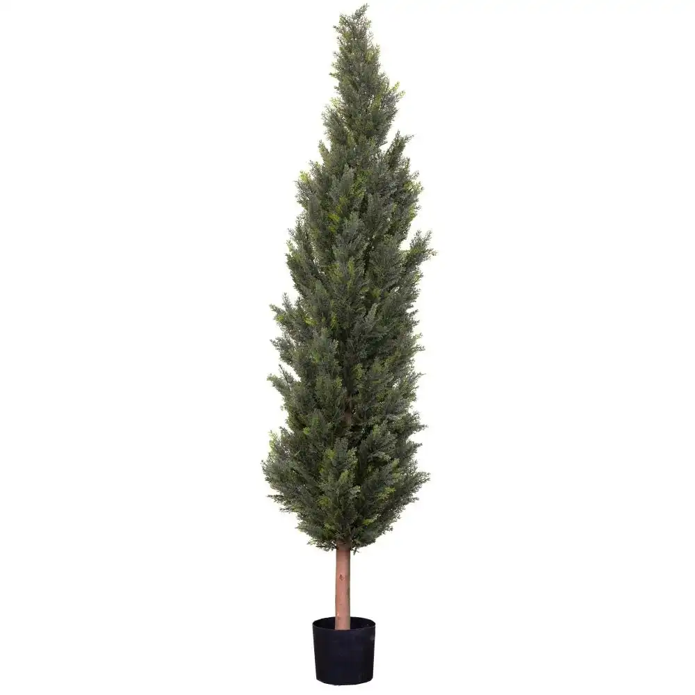 Glamorous Fusion Cypress Pine 210cm Artificial Faux Plant Tree Decorative In Pot Green