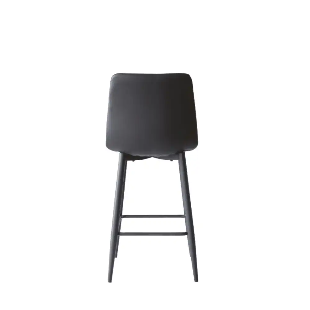 Raimon Furniture Set Of 2 Reese Modern Eco Leather Kitchen Counter Bar Stool - Black