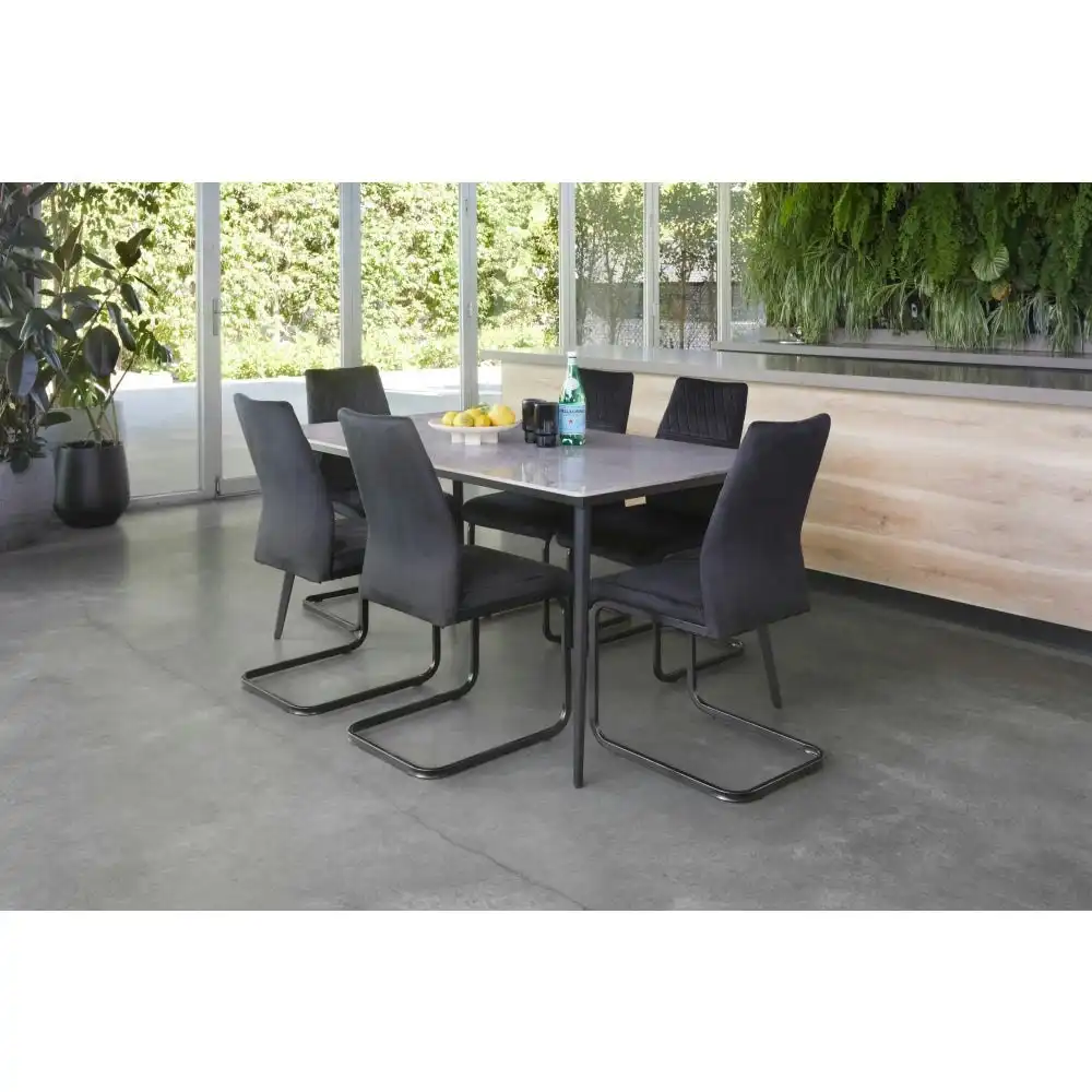 Raimon Furniture Halston Rectangular Modern Ceramic Kitchen Dining Table 160cm - Rebecca Grey