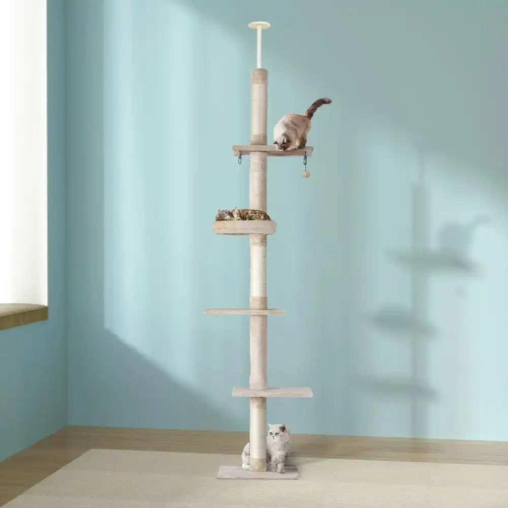i.Pet Cat Tree 290cm Tower Scratching Cats Post Scratcher Floor to Ceiling Bed