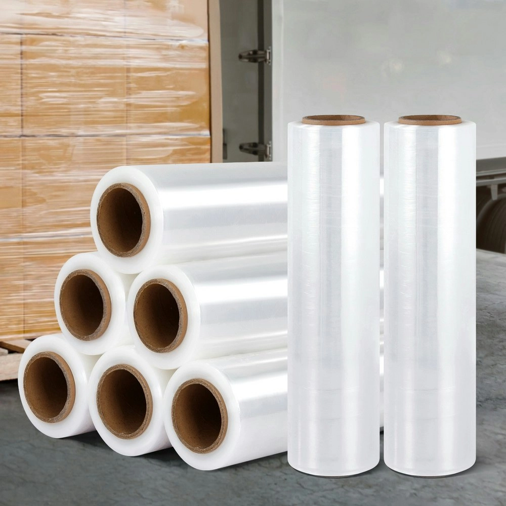 500mm x 400m Stretch Film Pallet Shrink Wrap 8 Rolls Package Use Plastic Clear