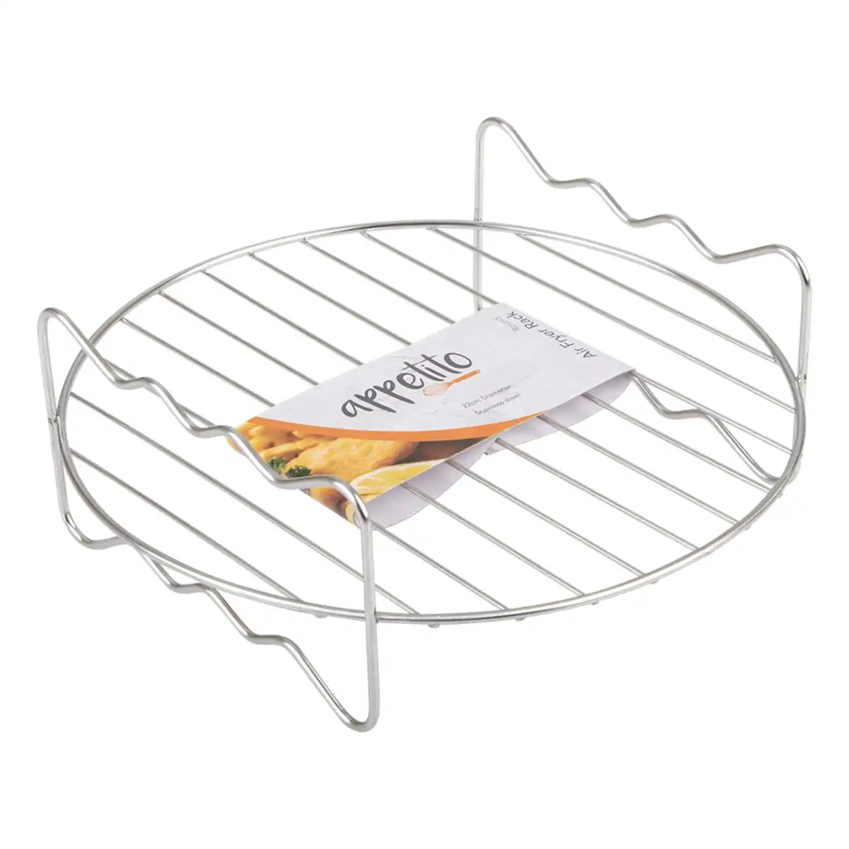 Appetito STAINLESS STEEL AIRFRYER RACK 22cm - ROUND