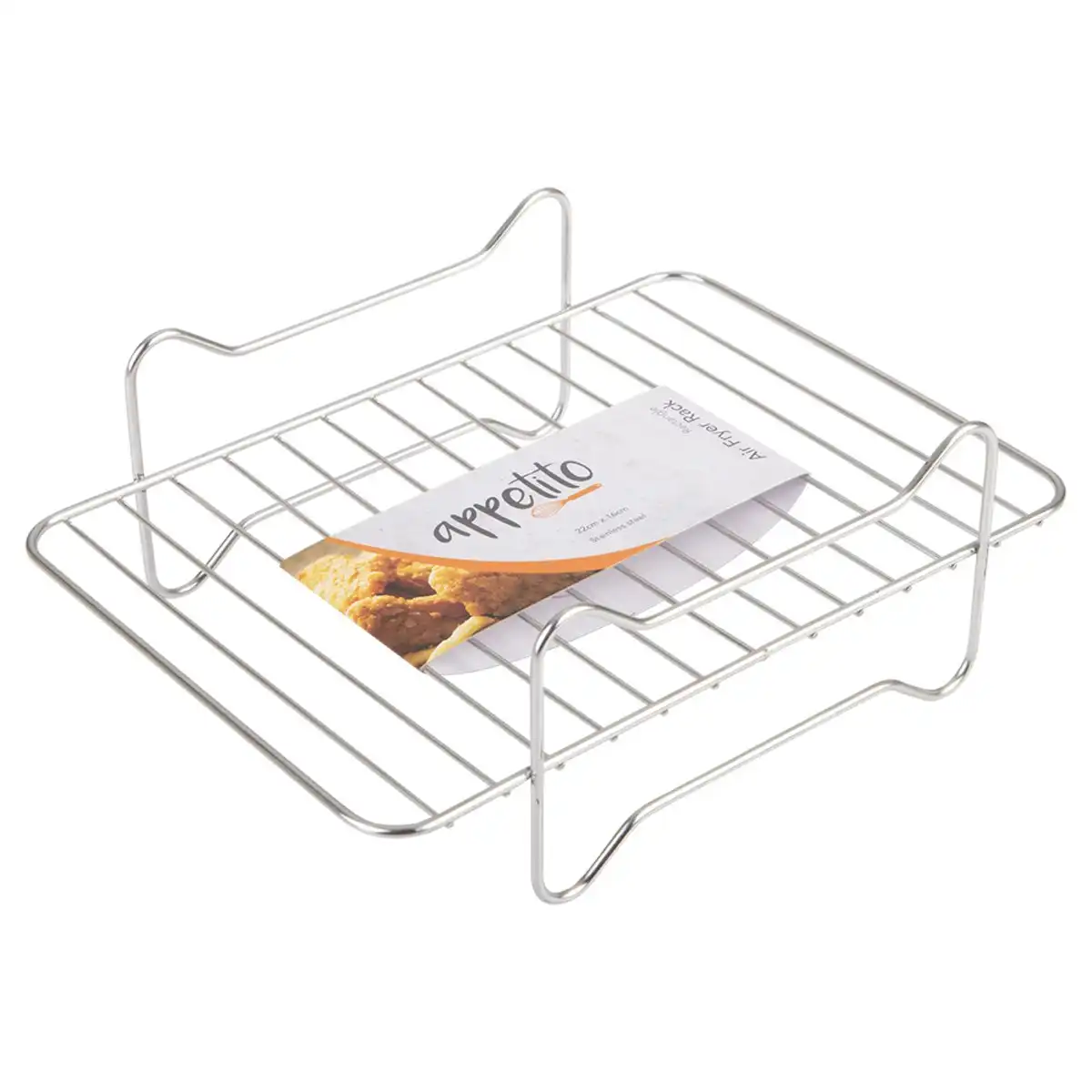 Appetito STAINLESS STEEL AIRFRYER RACK 22 x 16cm - RECTANGLE