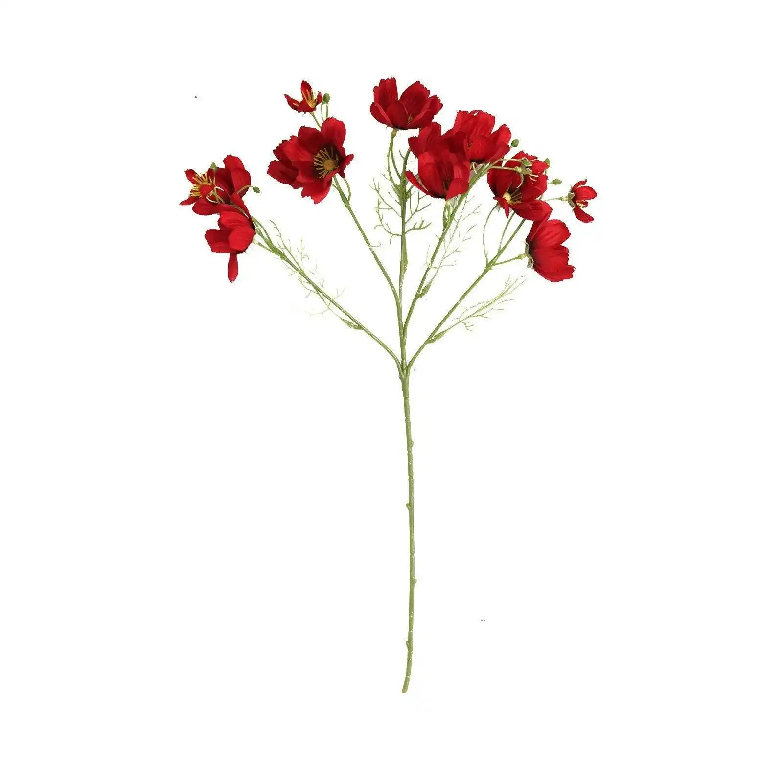 Artificial Red Cosmos Flowers Stem 50cm