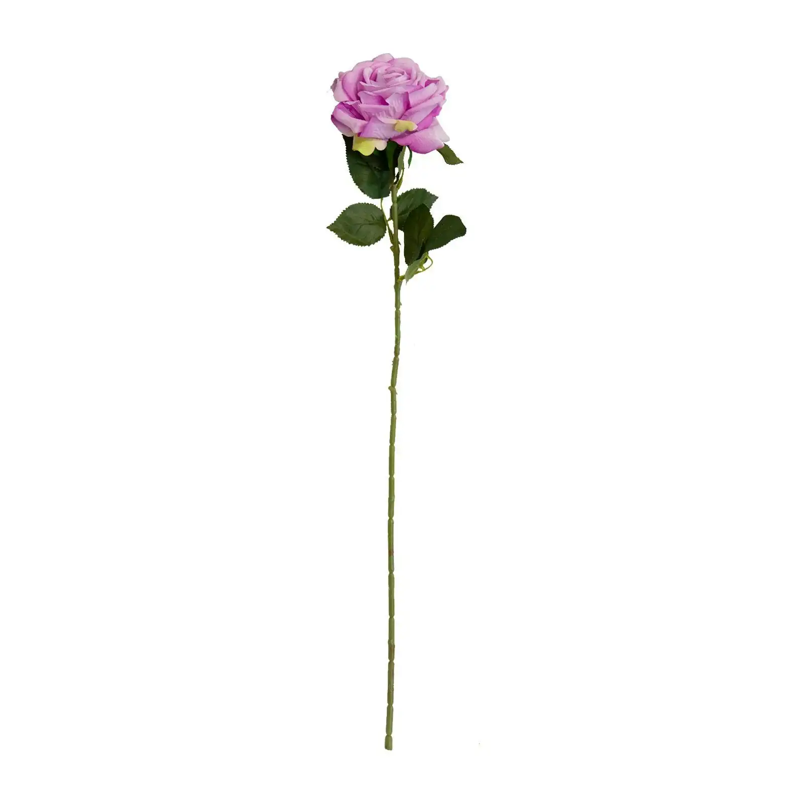 Artificial Purple Velvet Rose Flower Stem 75cm