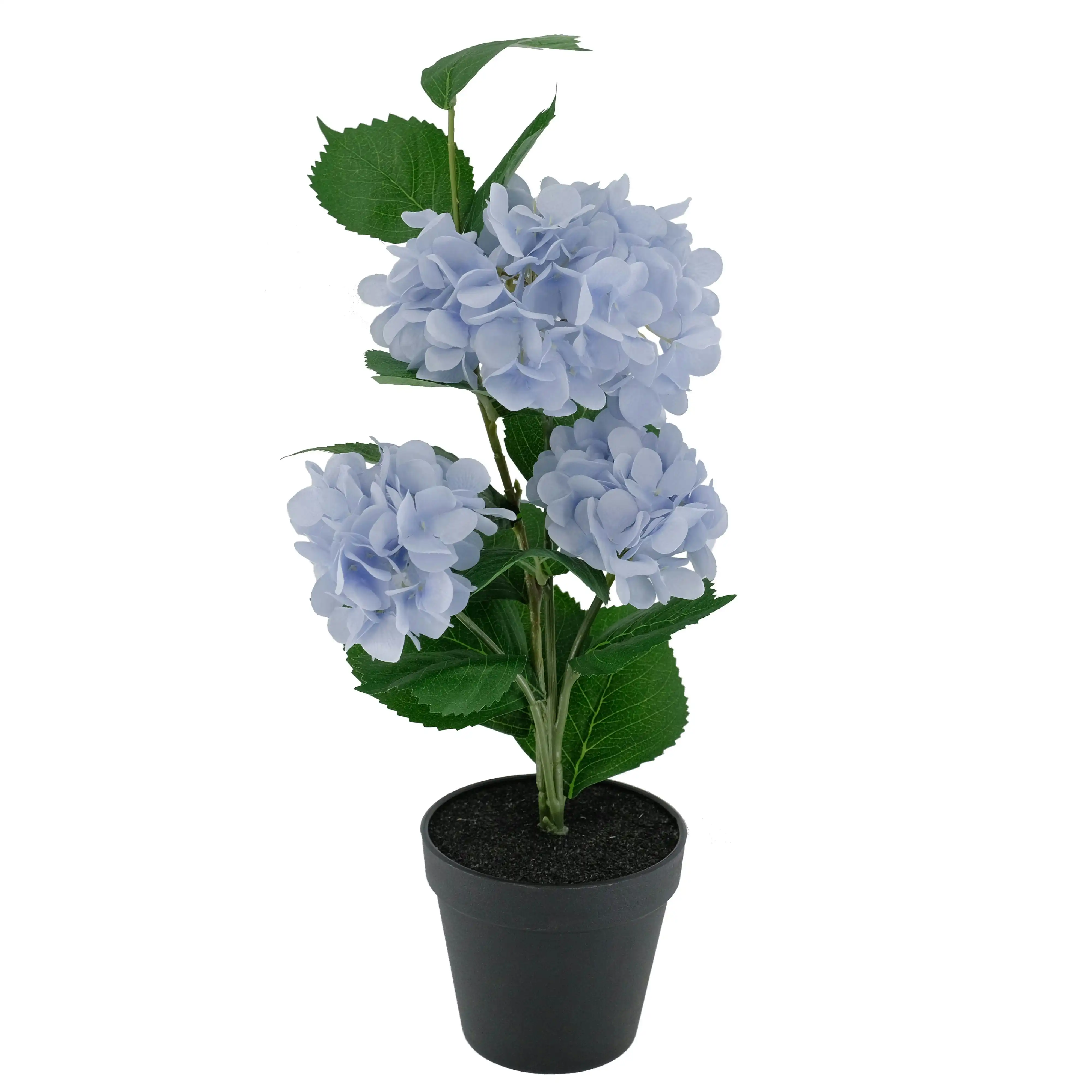 Artificial Blue Hydrangea Flowers Plant 43cm