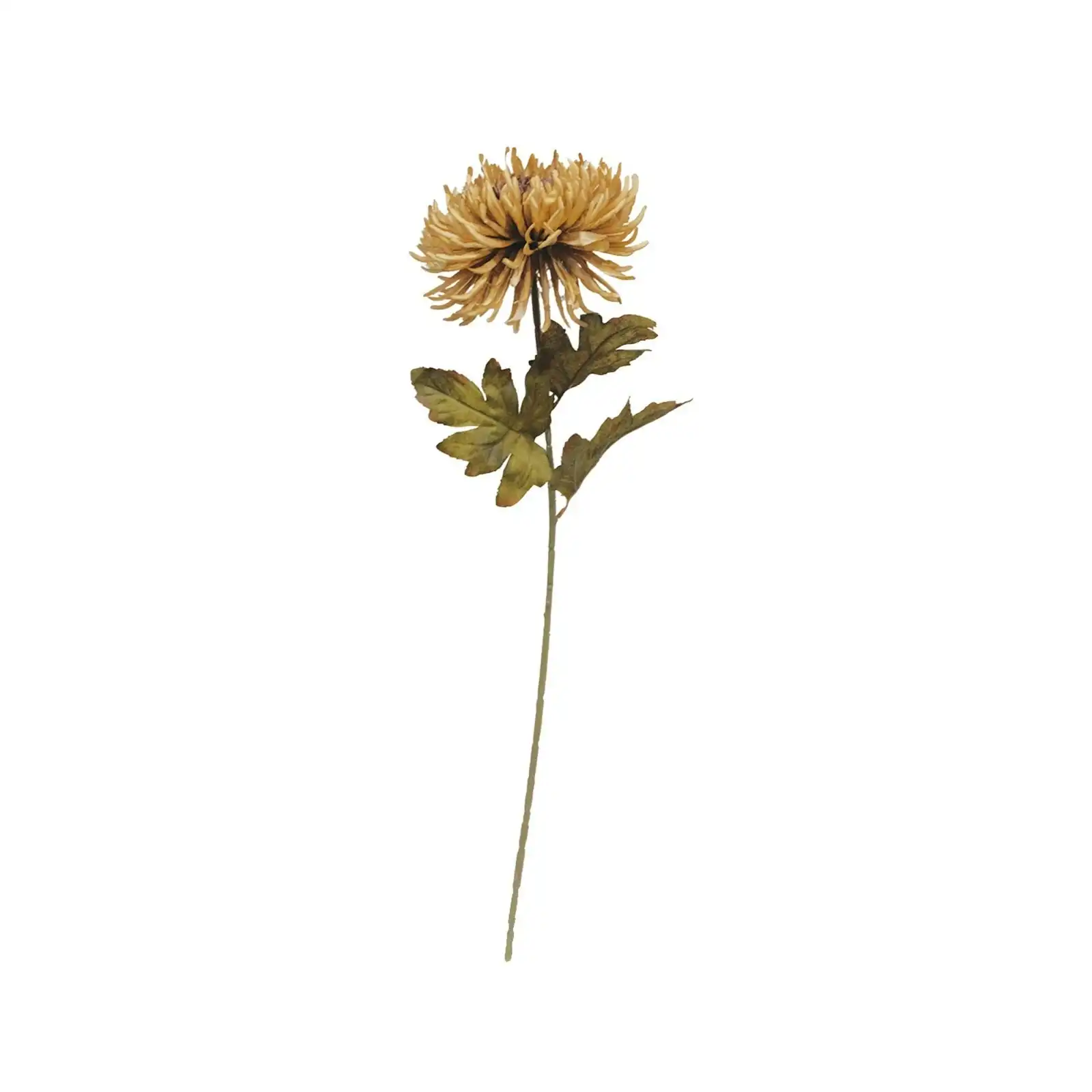 Artificial Gold Chrysanthemum Flower in Dried Look 75cm