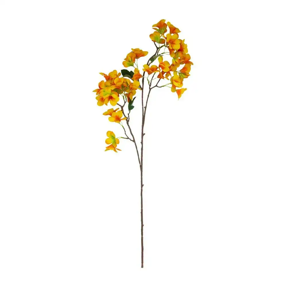 Artificial Orange Frangipani Bloom Stem  90cm