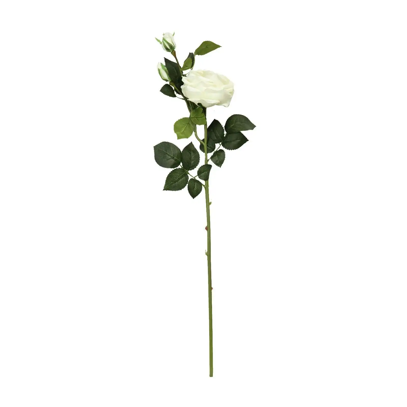 Artificial White Scented Rose Flowers Stem 70cm