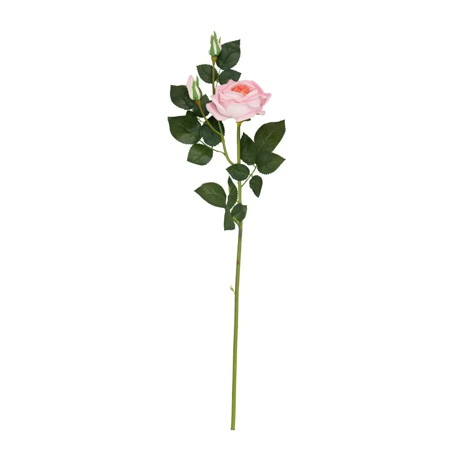 Artificial Pink Scented Rose Flowers Stem 70cm