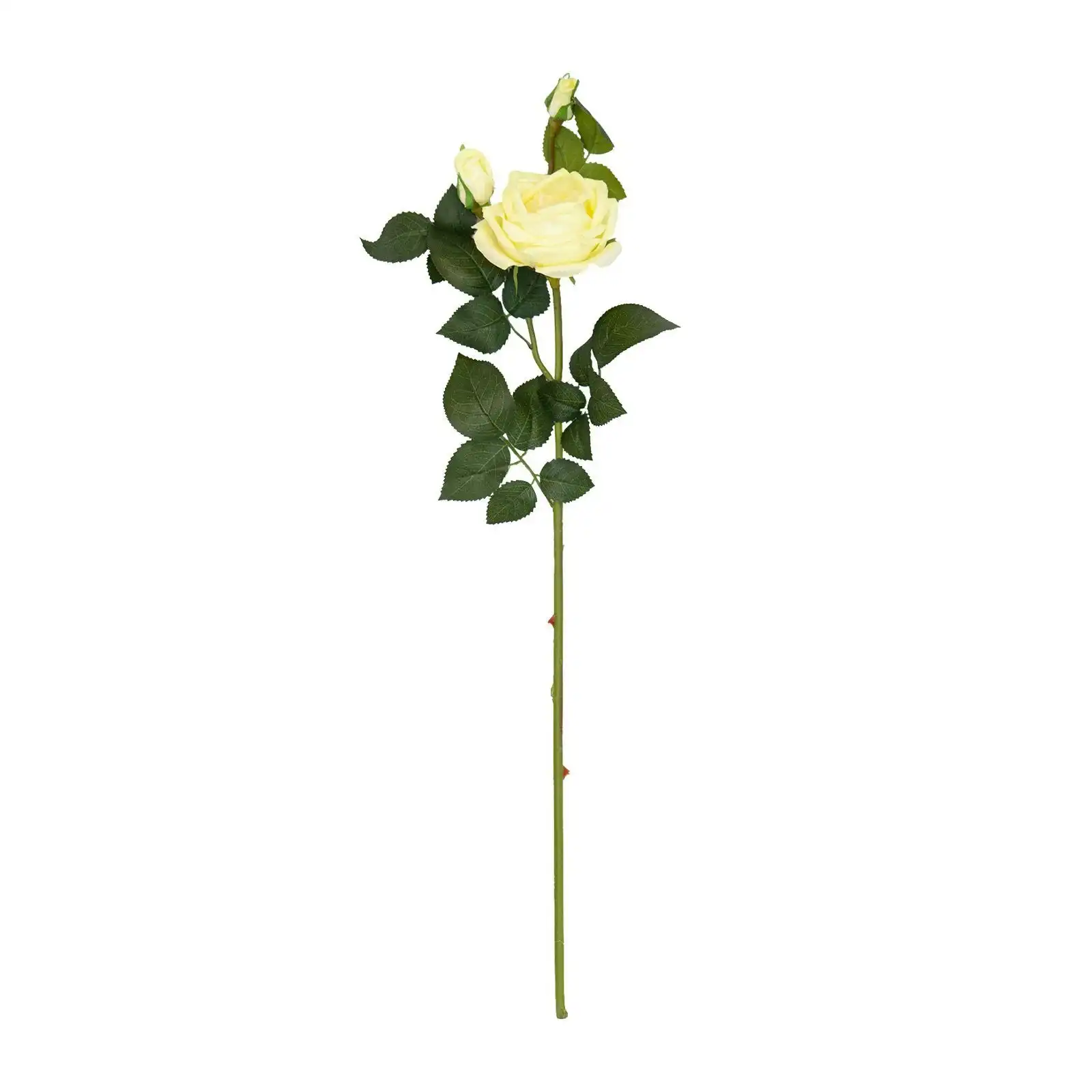 Artificial Yellow Scented Rose Flowers Stem 70cm