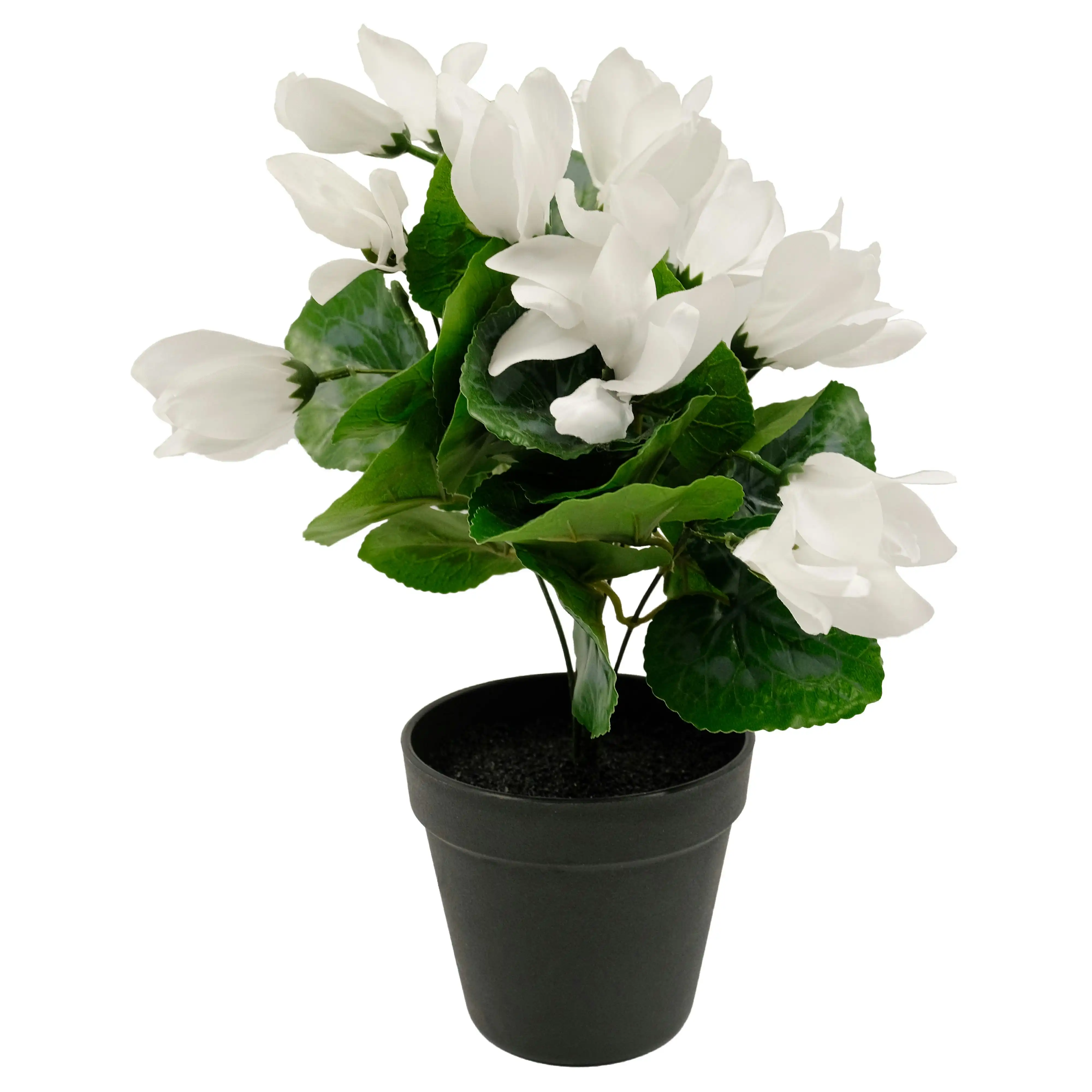 Artificial Cyclamen White Plant 40cm