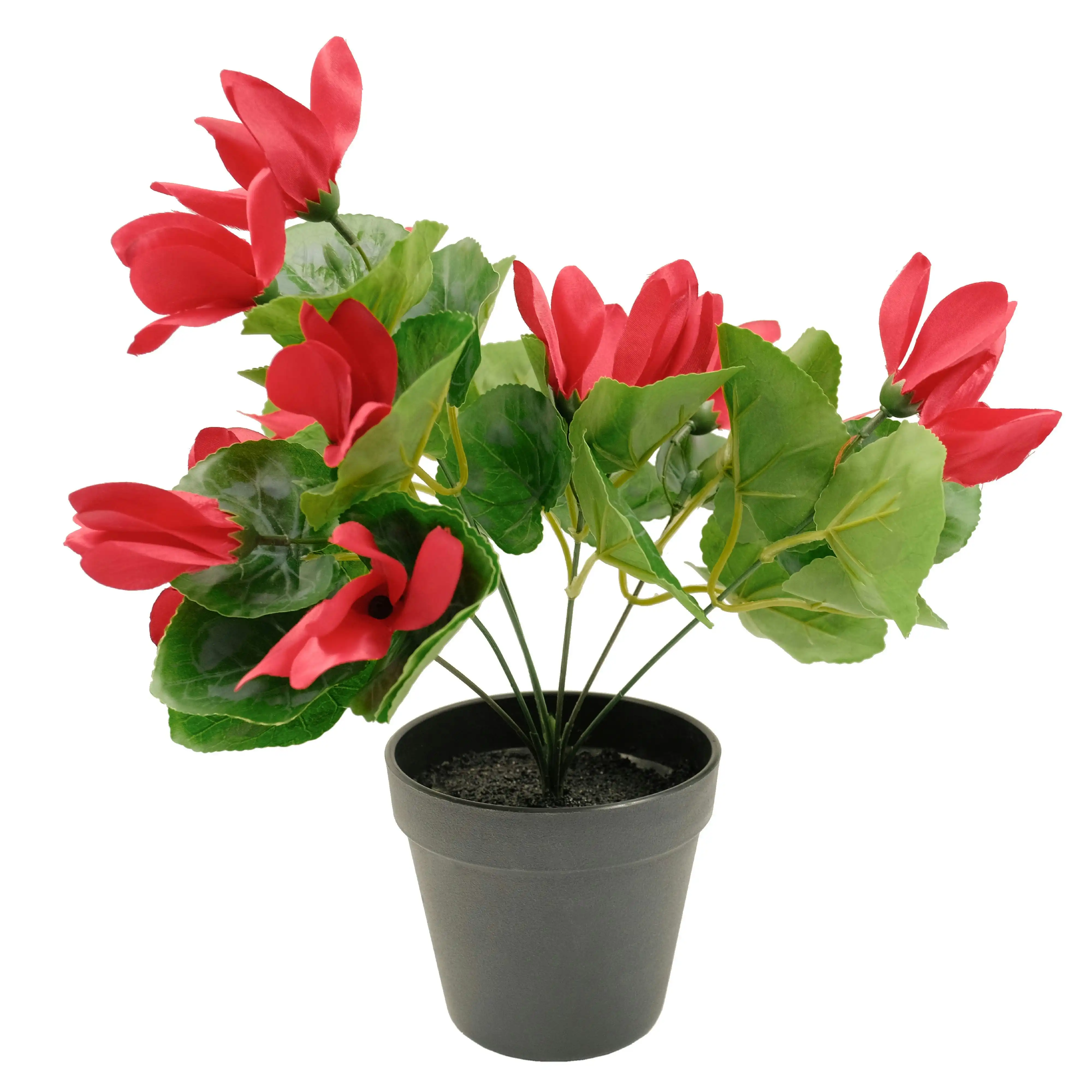 Artificial Red Cyclamen Flowers Plant 40cm