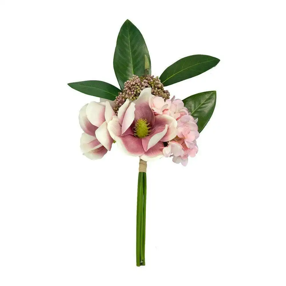 Artificial Pink Magnolia Flowers Bouquet 40cm