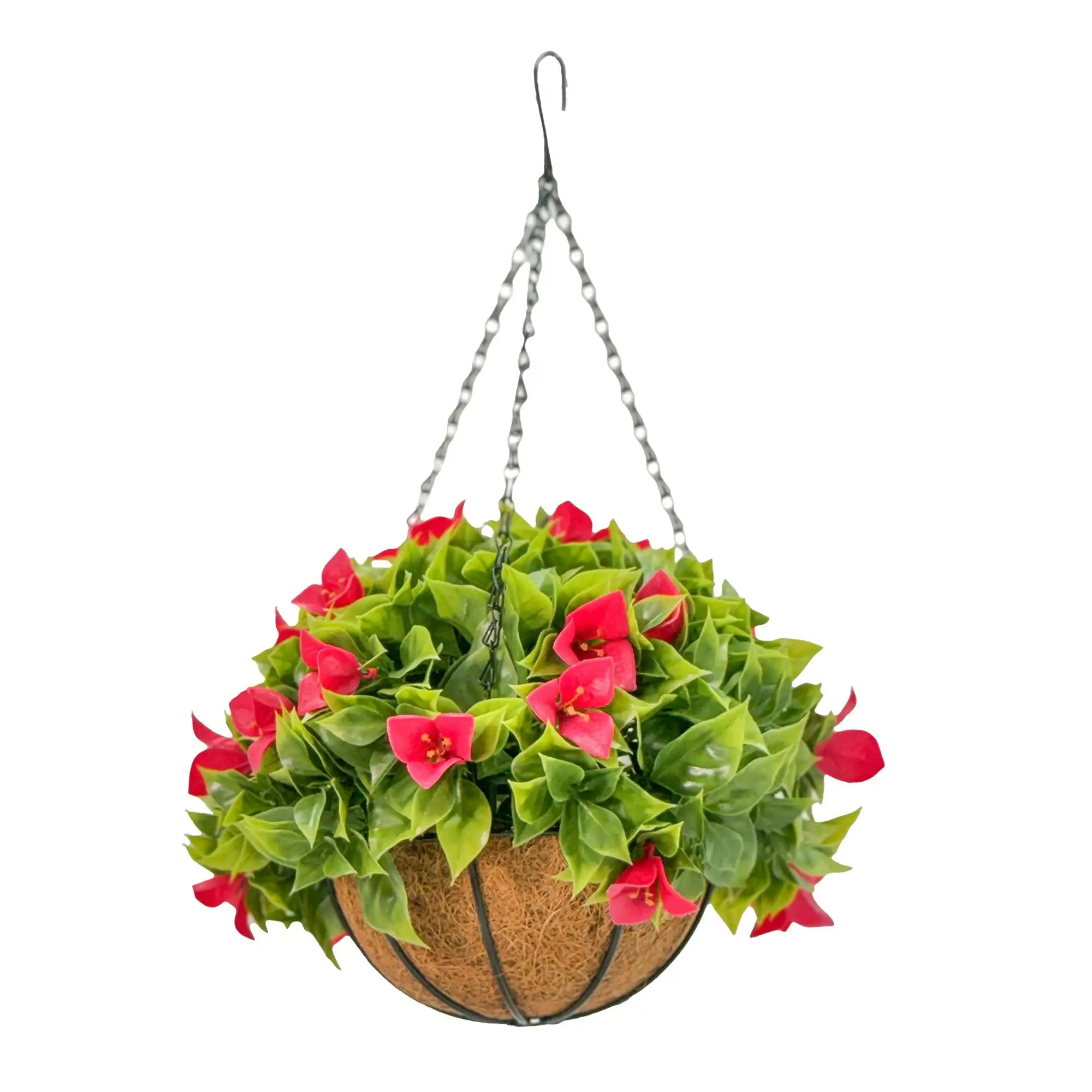 Hanging Baskets - Artificial Bougainvillea - Pink 33cm Outdoor