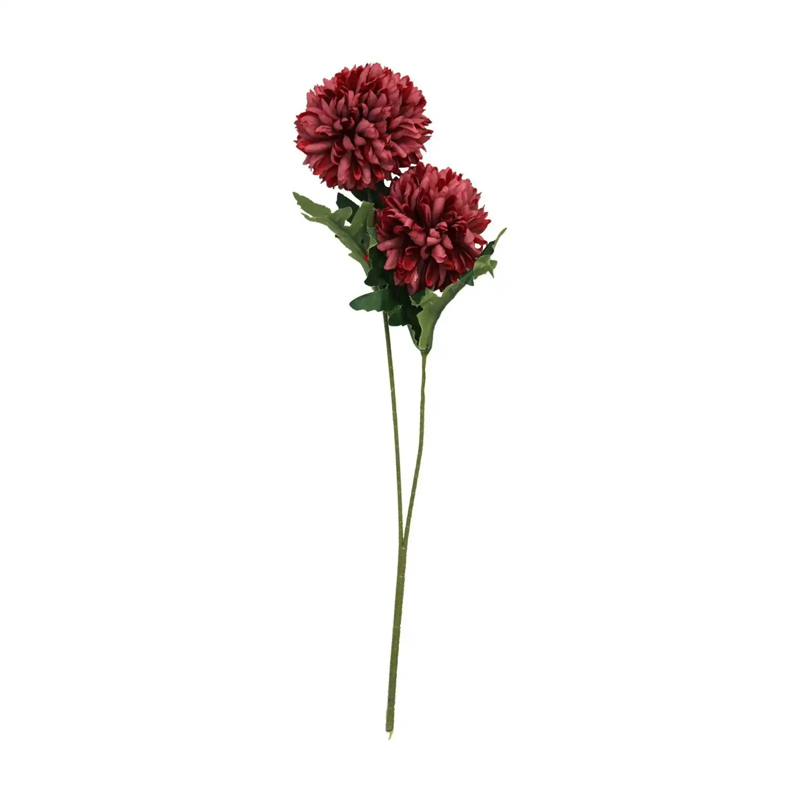 Artificial Red Dahlia Twin Flowers 35cm