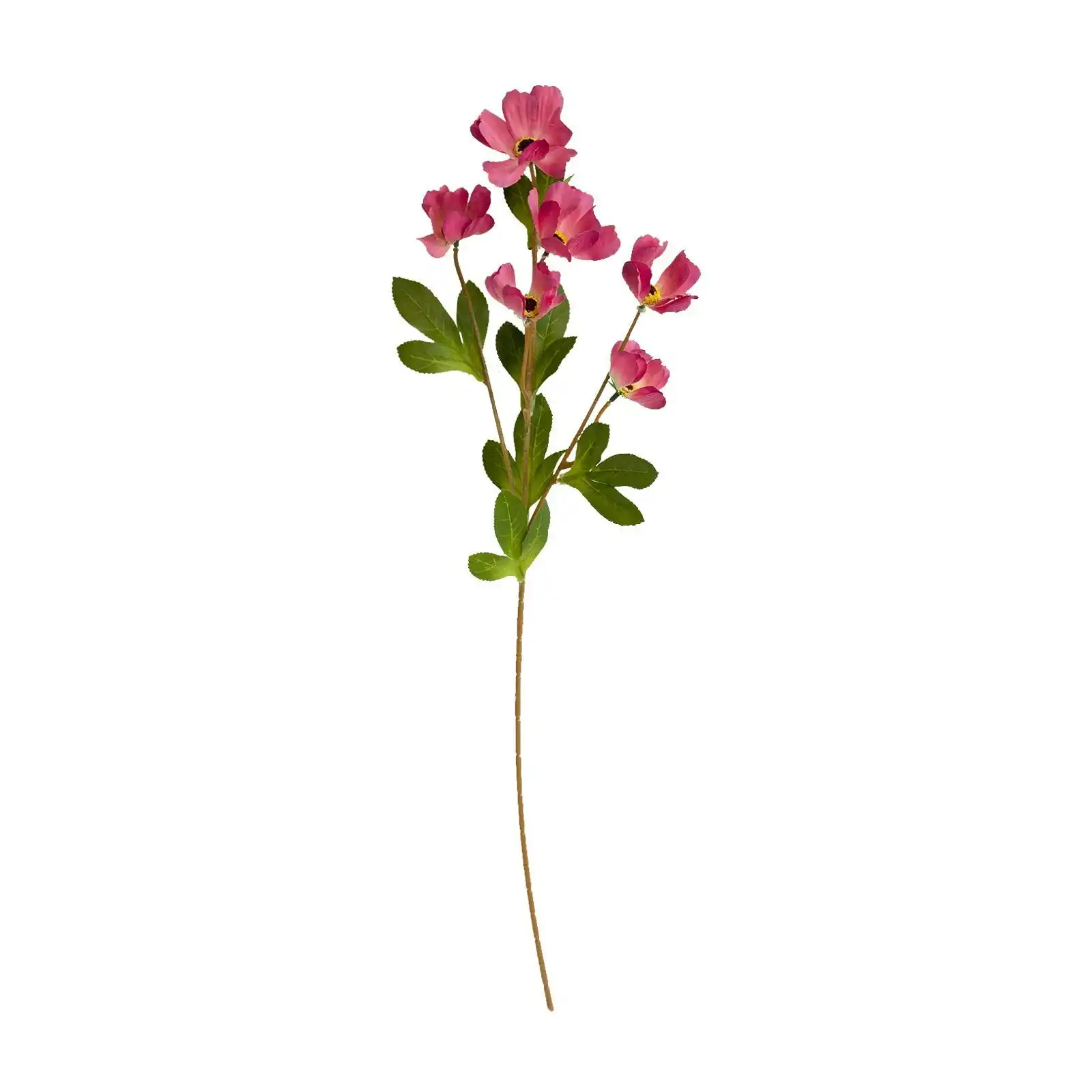 Artificial Pink Wild Poppy Flowers Stem 60cm