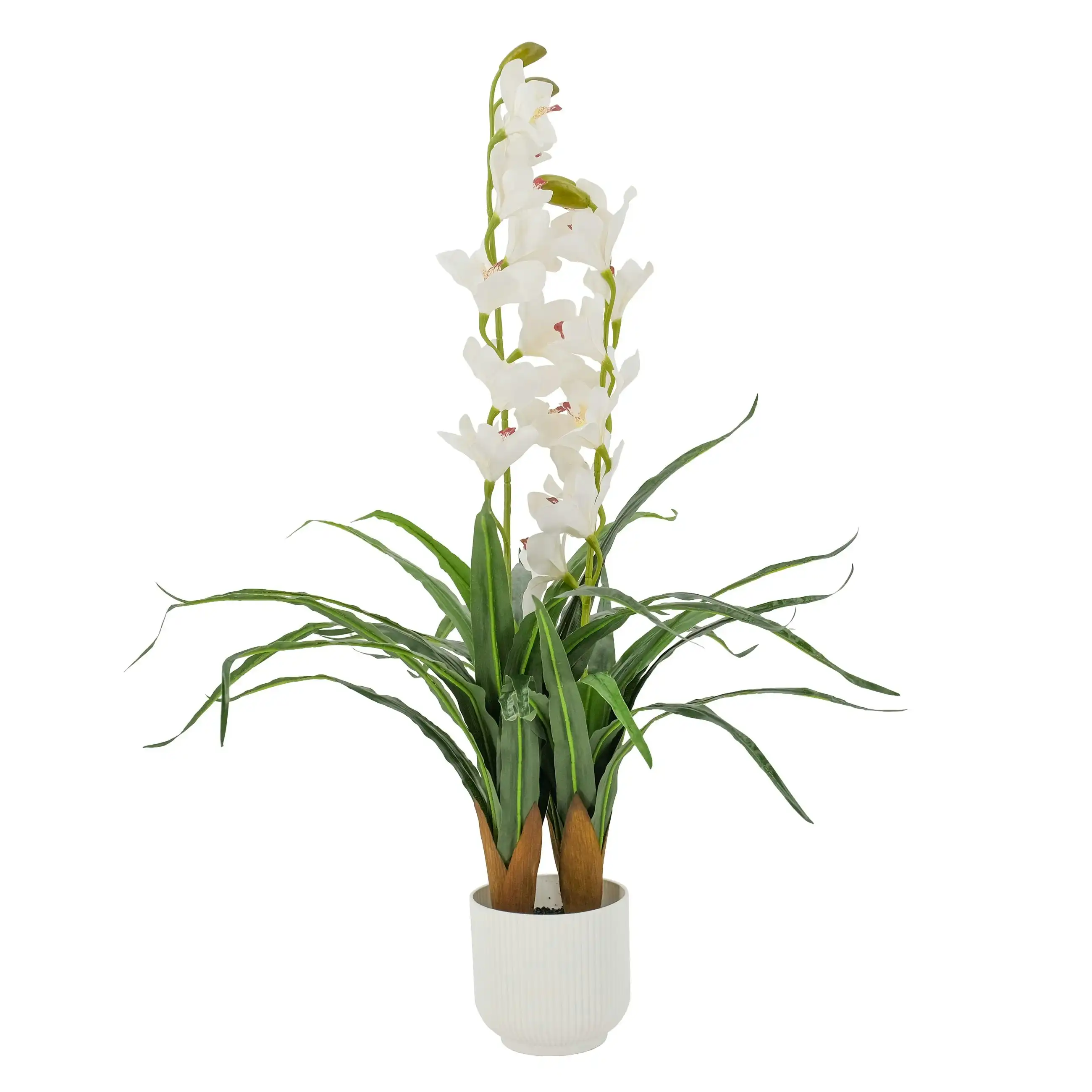 Artificial Plants - Dancing Orchid Flower White 90cm