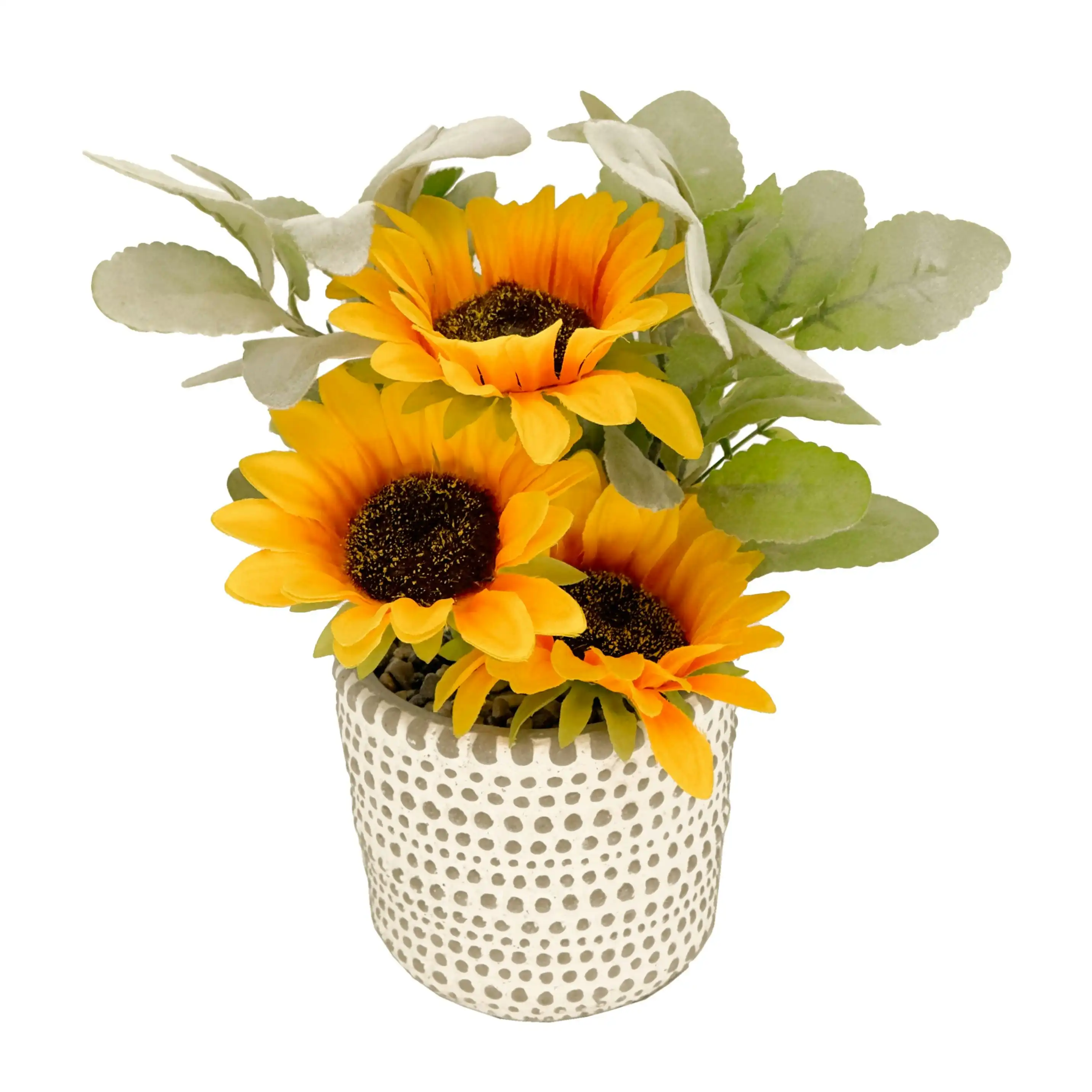 Artificial Plant - Potted Sunflowers 28cm