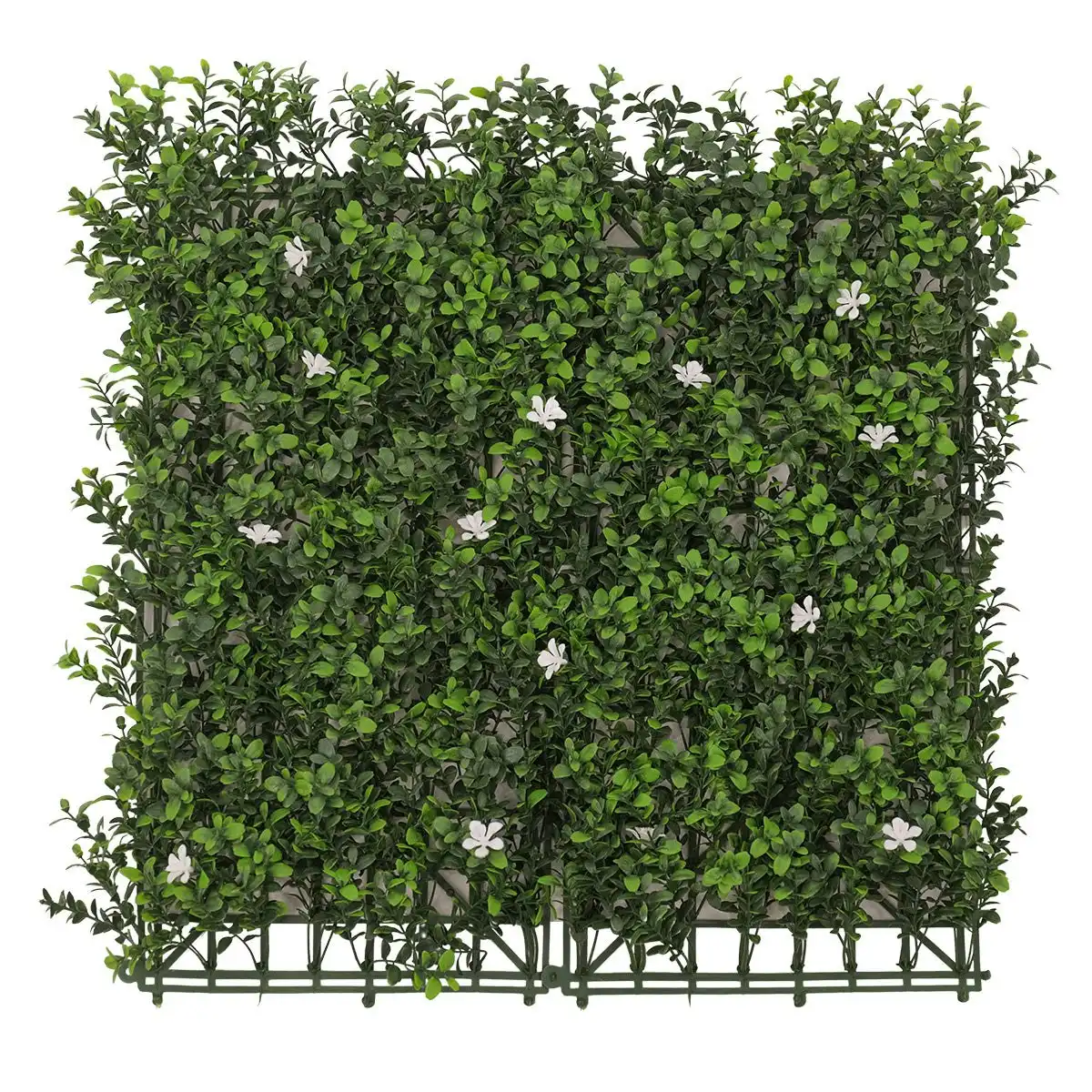 Artificial White Flower Hedge 50x50cm