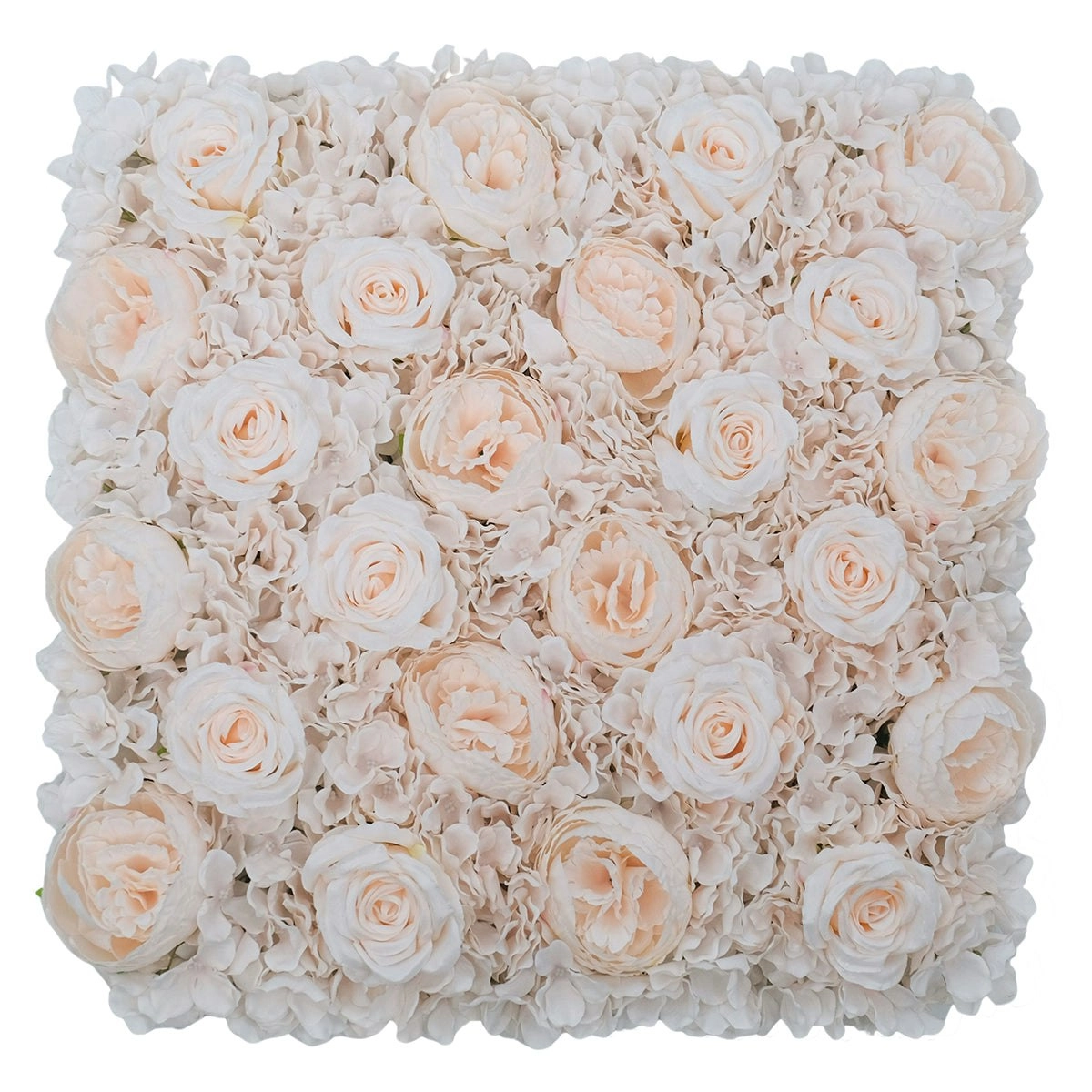 Artificial Blush Colour Flower Wall Panel 50x50cm