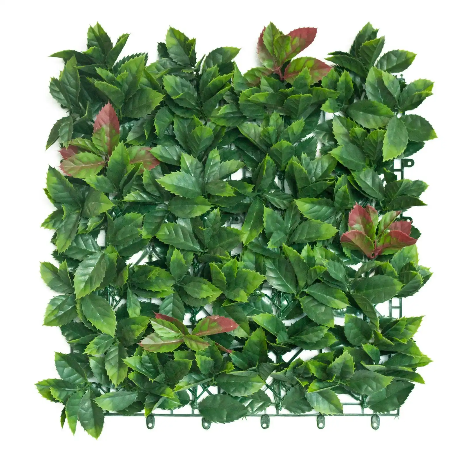 Artificial Hedge - Red Photinia 50x50cm