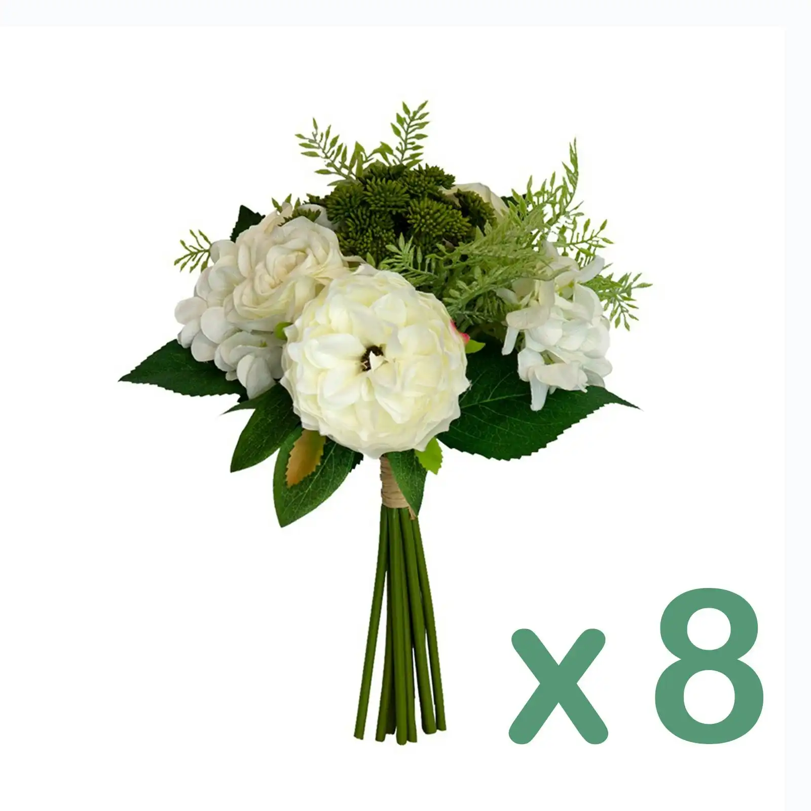 Carton of 8 - Artificial Bouquets - Cottage 30cm