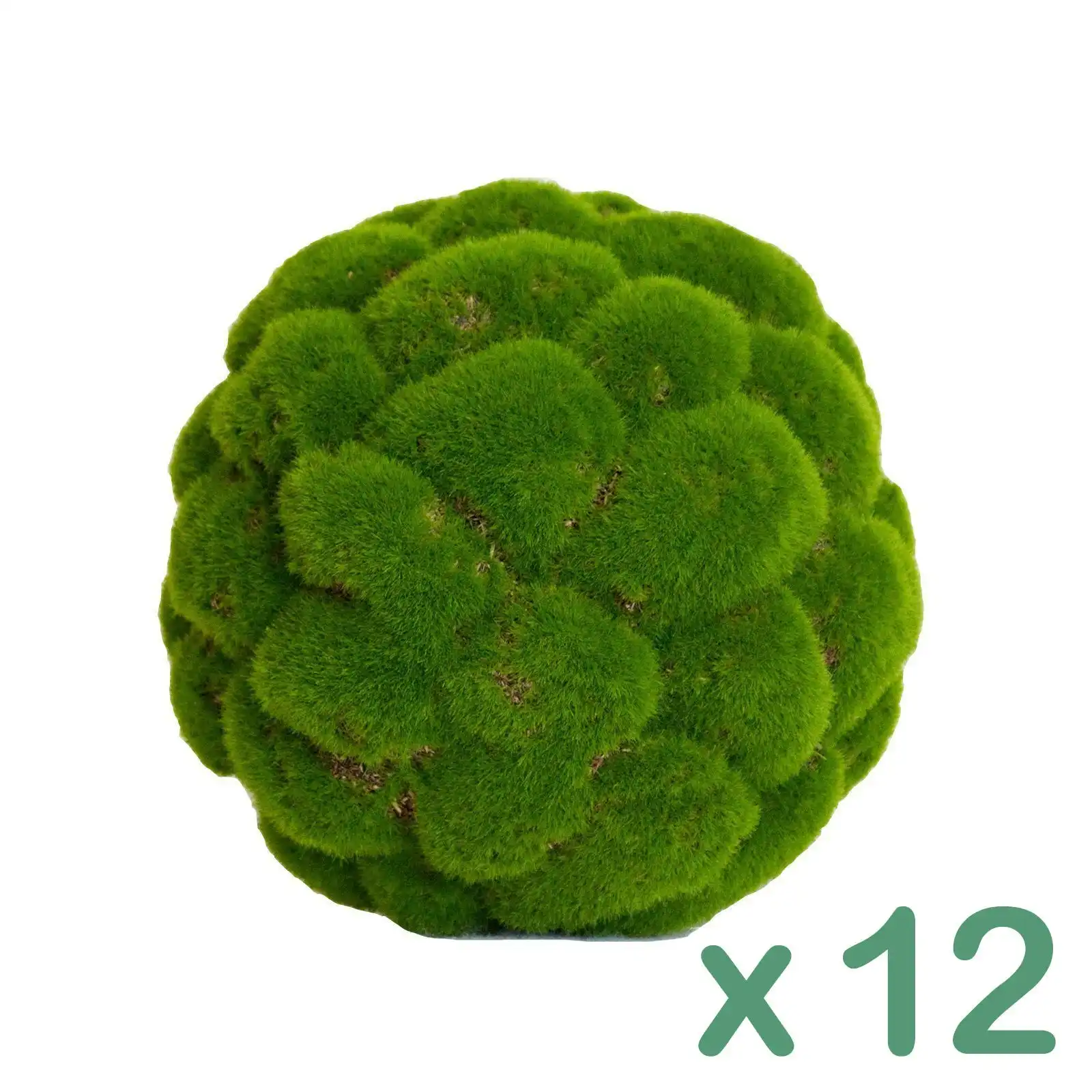 Carton of 12 - Artificial Moss Balls 20cm