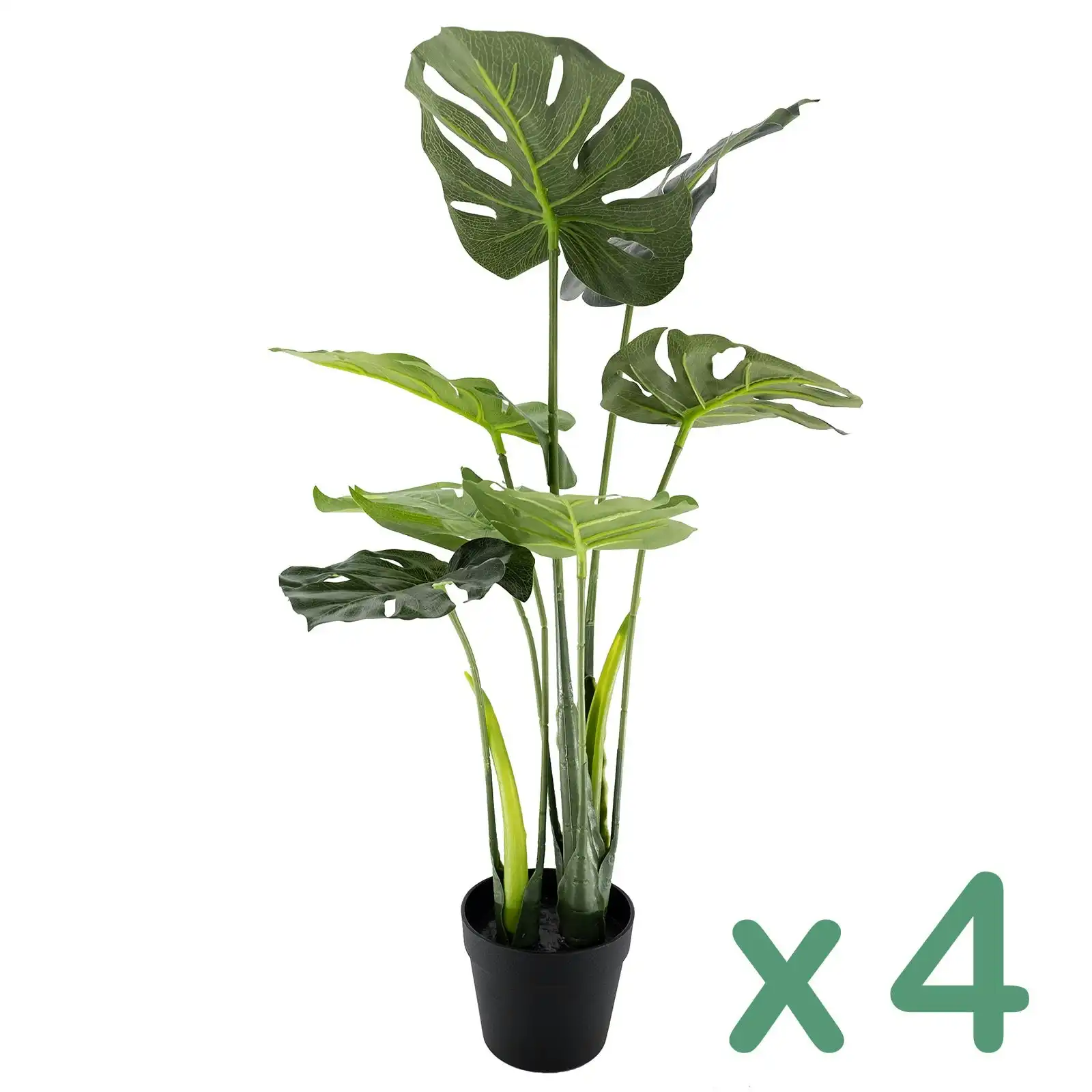 Carton of 4 - Artificial Plants - Monstera 70cm