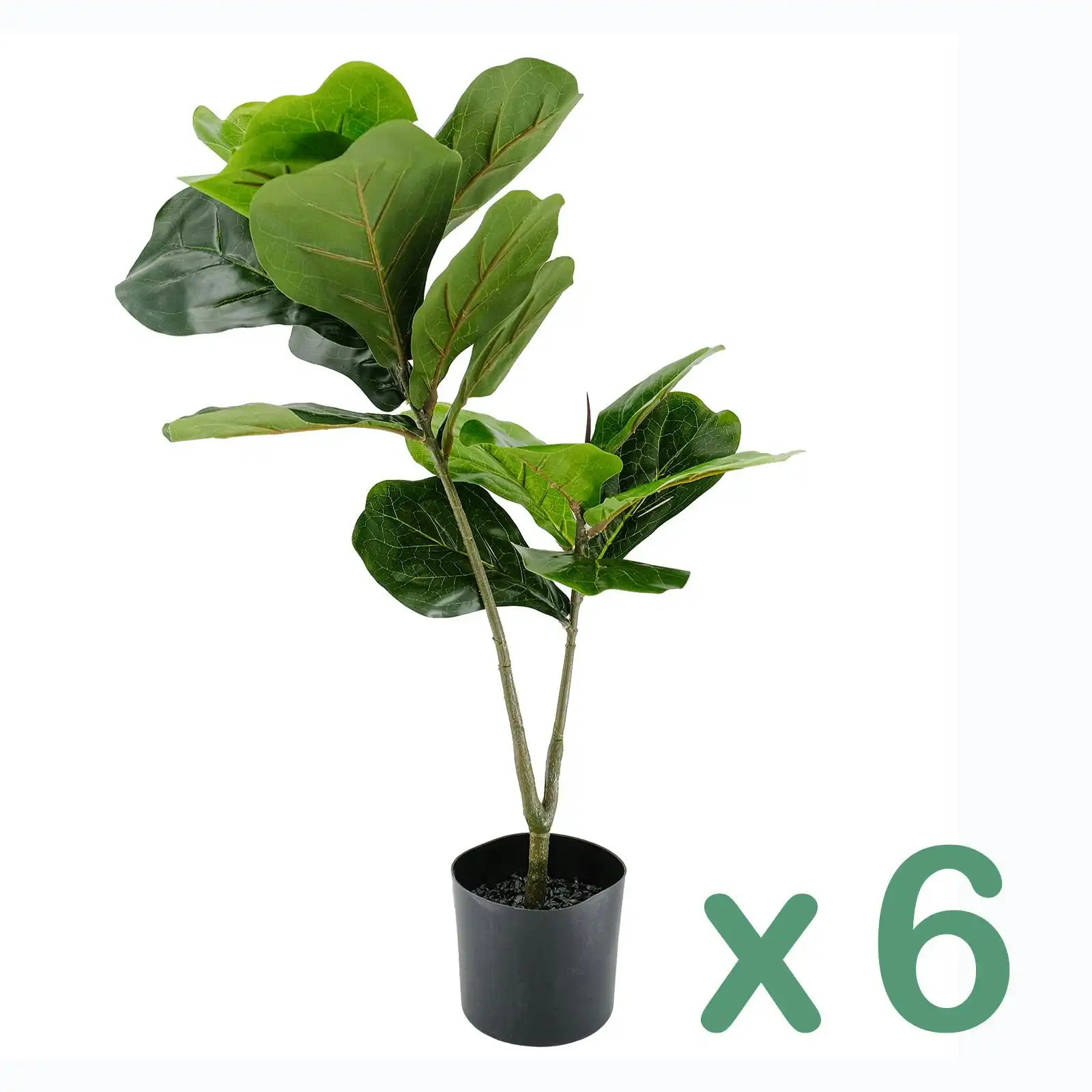 Carton of 6 - Artificial Plants - Fiddle Leaf Fig - 70cm