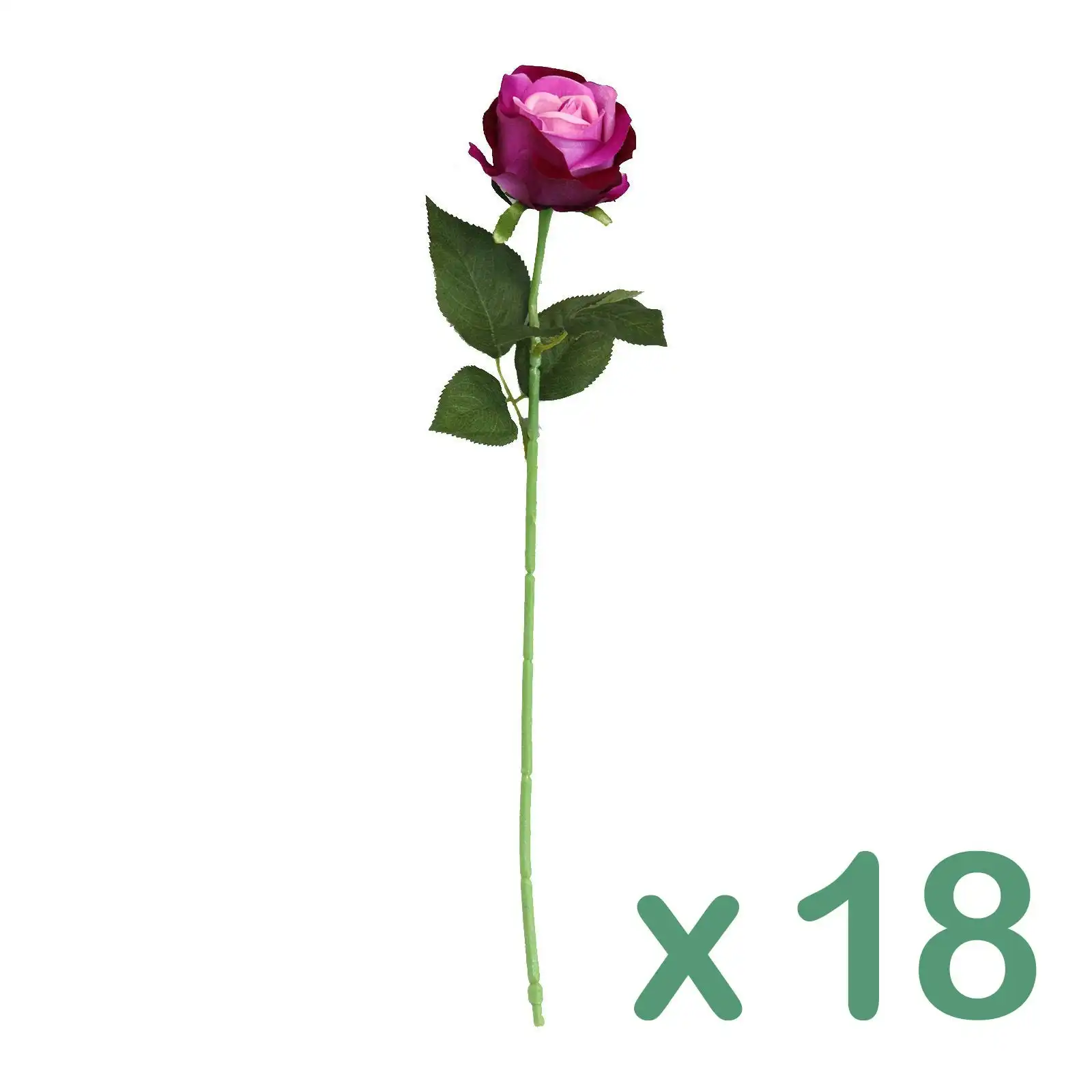 Carton of 18 - Artificial Stems -Velvet Rose - Lilac 75cm