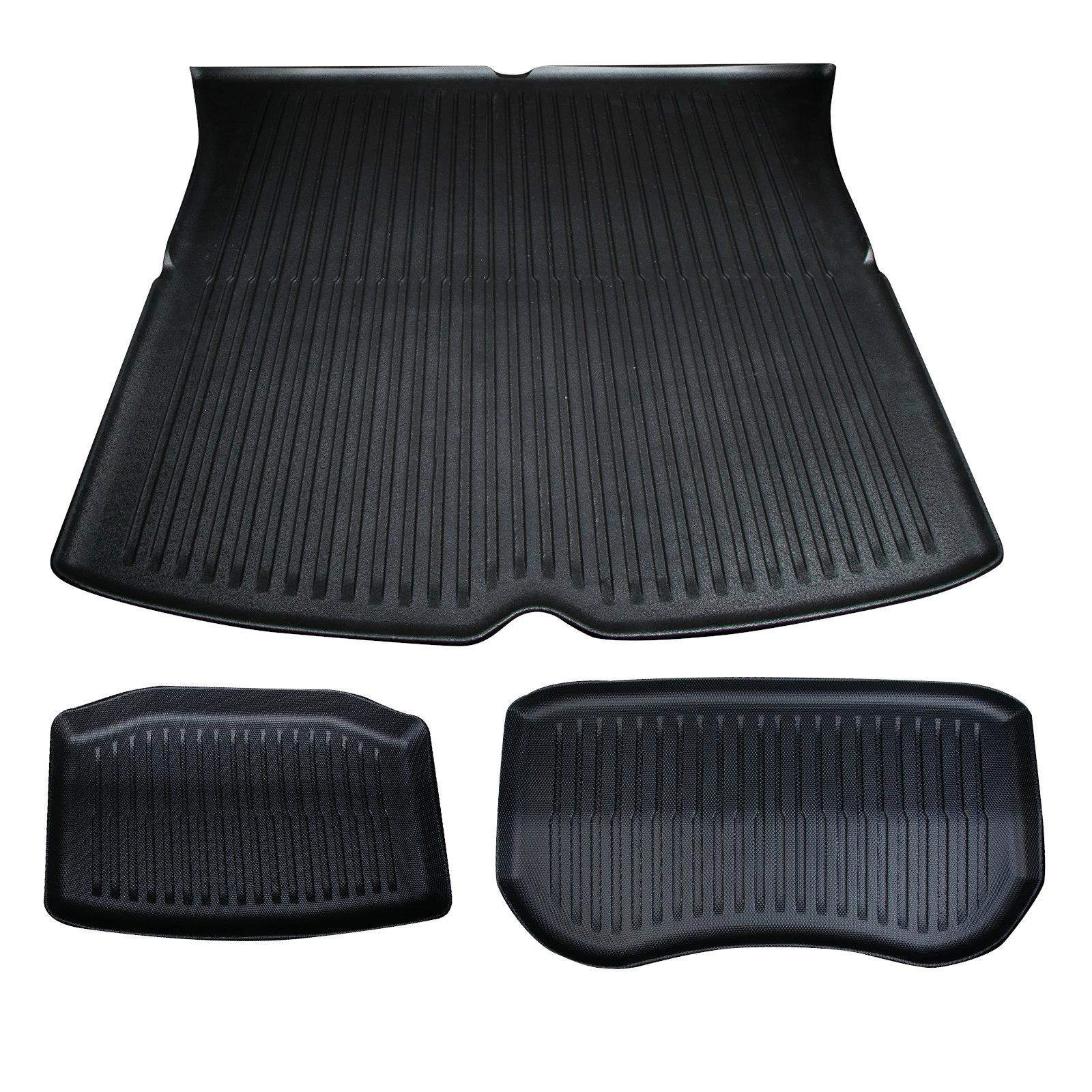 Accecar Tesla Model 3 TPE Boot Trunk Liner Mat Set - 3PCs Front Rear Toolbox Accessories