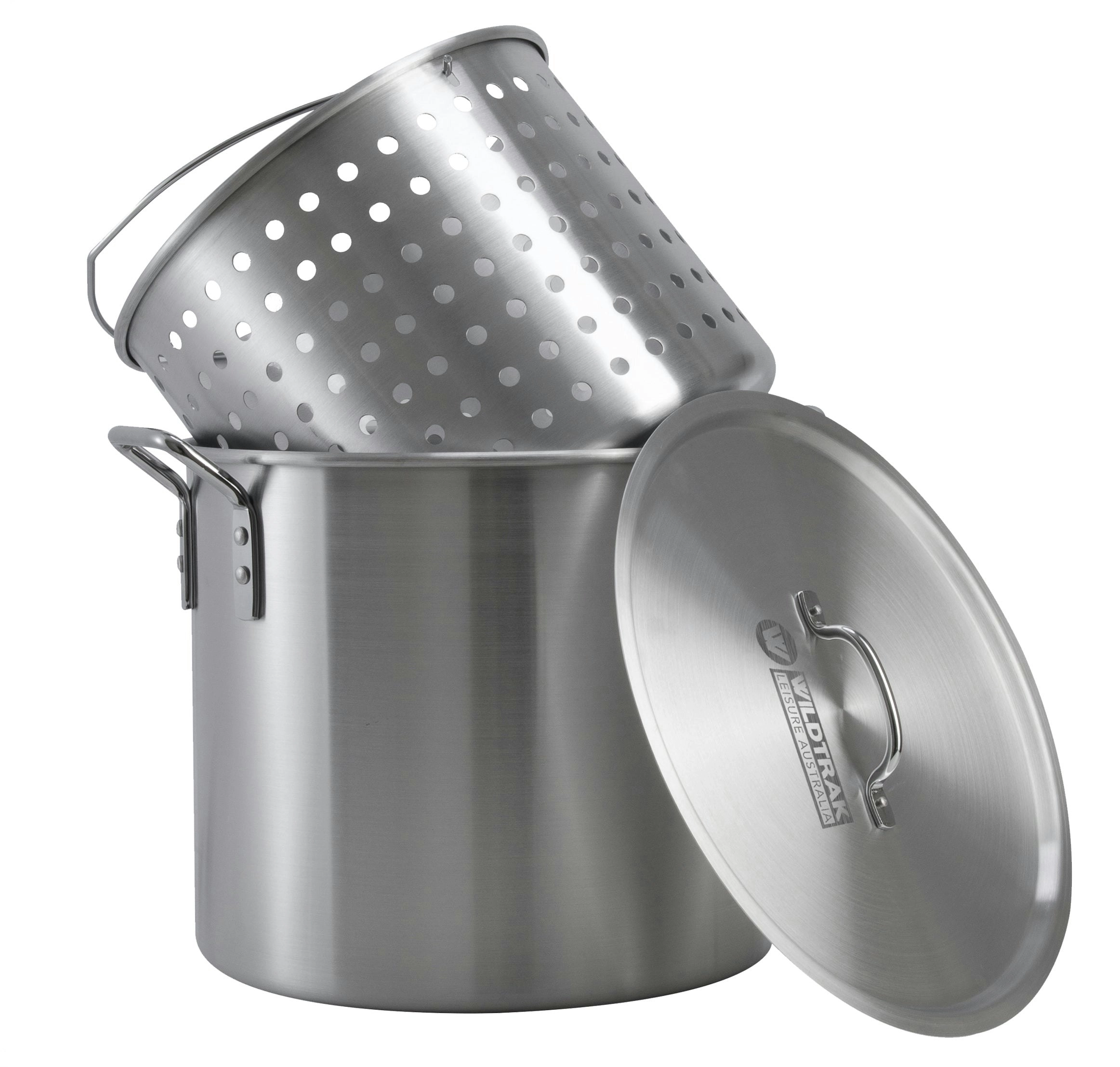 42 Quart Aluminium Stockpot And Basket With Strainer