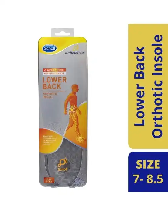 Scholl In-Balance Orthotic Lower Back Insole Medium Size 7 - 8.5 1 Pair