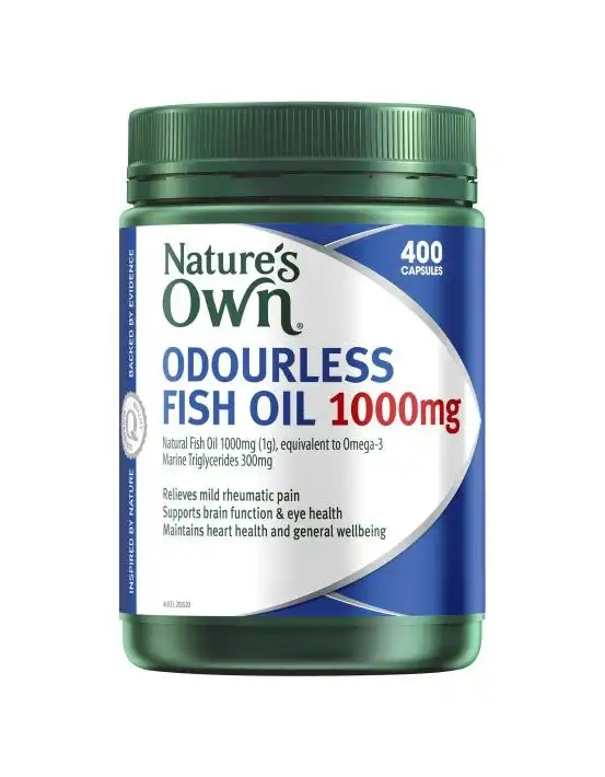 Nature's Own Odourless Fish Oil 1000Mg 400 Capsules