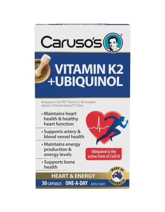 Caruso's Natural Health Vitamin K2 plus Ubiquinol 30 Capsules