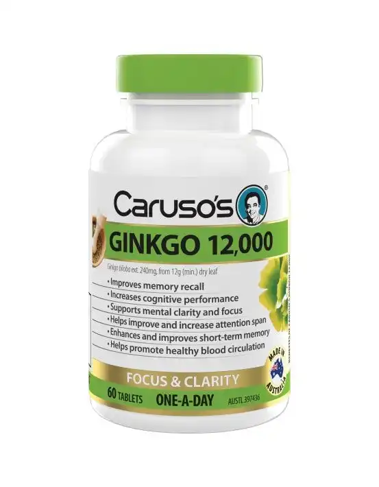 Caruso's Natural Health Ginkgo 12,000 60 Tablets