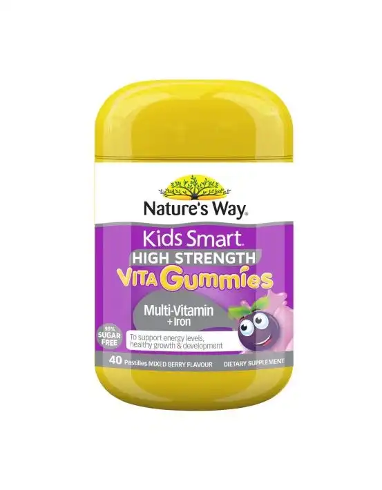 Nature's Way Kids Smart High Strength Vita Gummies Multivit + Iron 40 Pastilles
