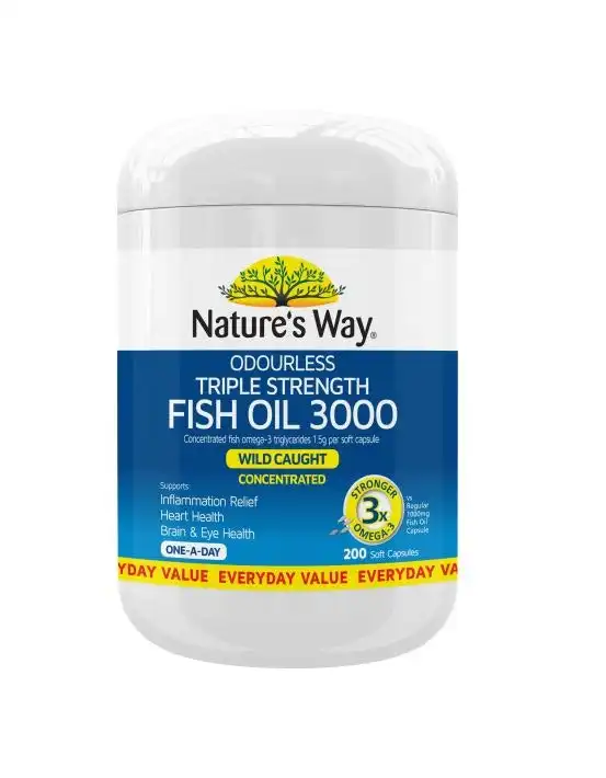 Nature's Way Triple Strength Fish Oil 200 Capsules