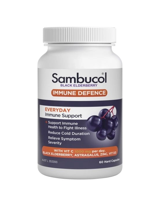 Sambucol Immune Defence Everyday Immune Support 60 Capsules