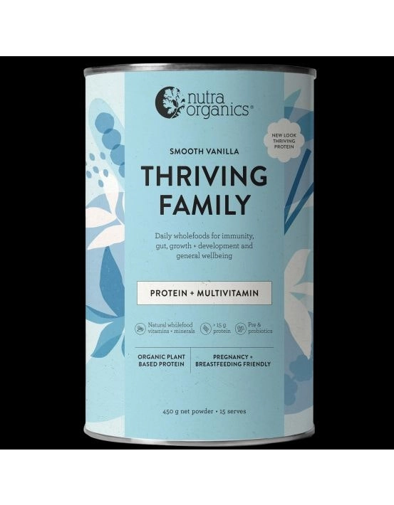 Nutra Organics Thriving Protein Smooth Vanilla 450g