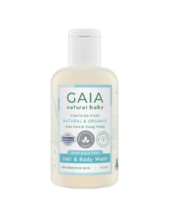 Gaia Natural Baby Hair & Body Wash 200mL