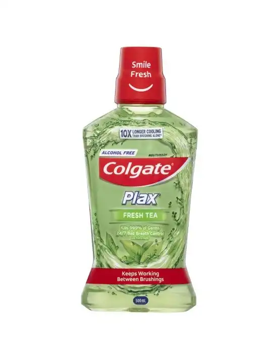 Colgate Plax Alcohol Free Antibacterial Mouthwash Fresh Tea 500mL