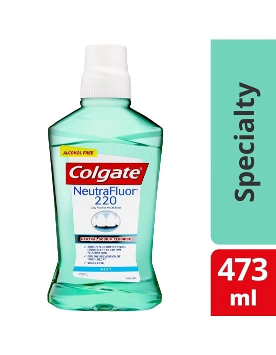 Colgate NeutraFluor 220 Alcohol Free Mouth Rinse Mint 473ml